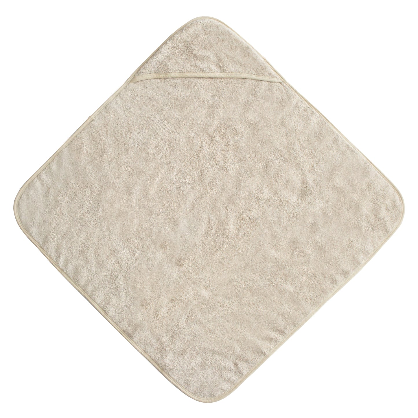 Badcape met kap van Mushie, in de kleur naturel, gemaakt van 100% biologisch katoen