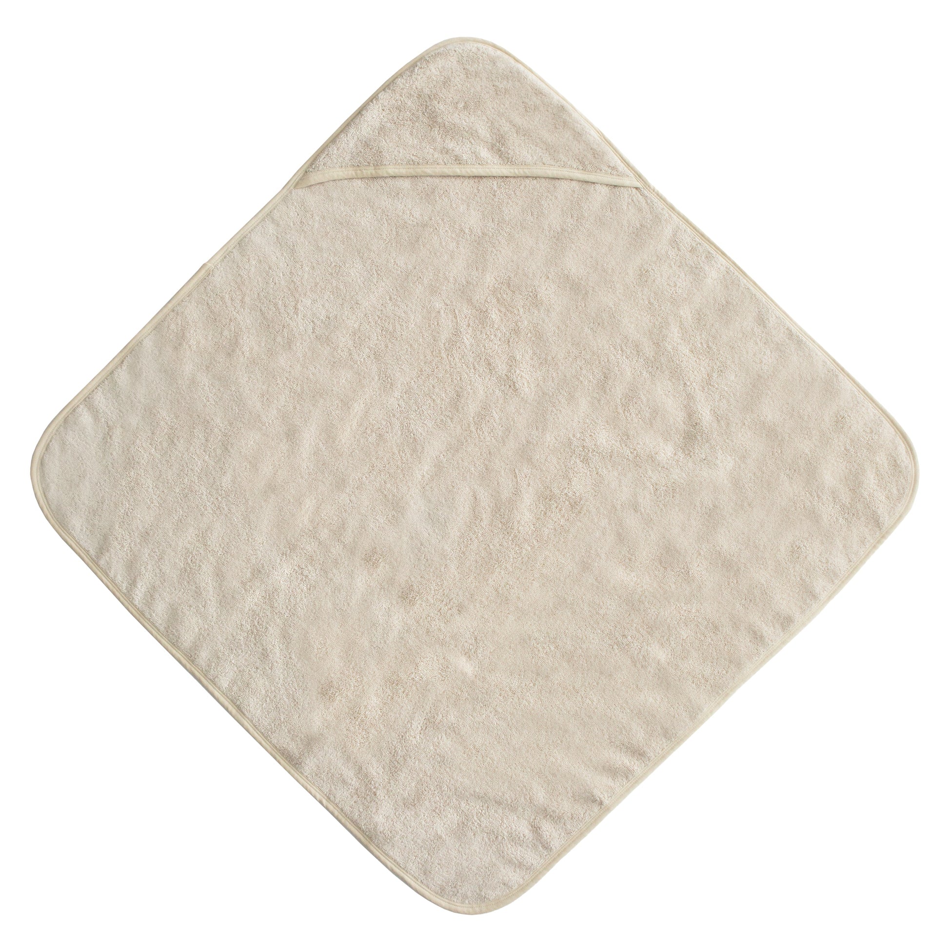 Badcape met kap van Mushie, in de kleur naturel, gemaakt van 100% biologisch katoen