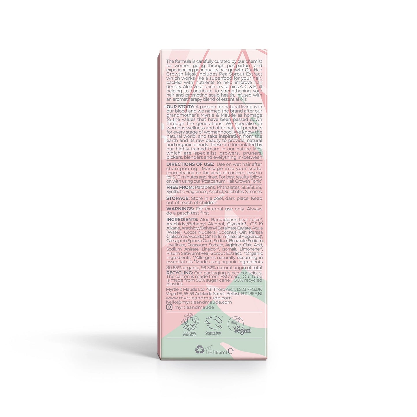 Masker voor haargroei na de bevalling - Myrtle & Maude